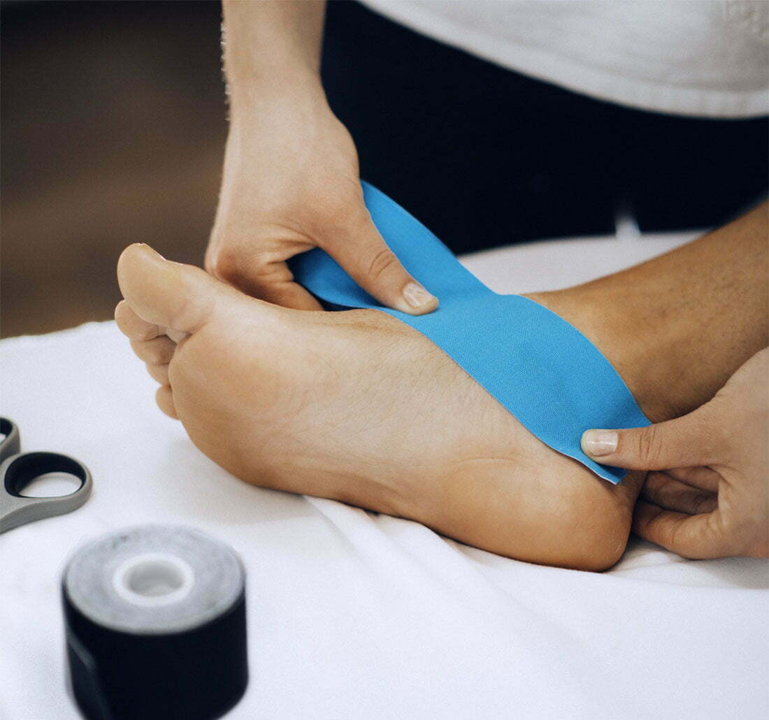 Kinesiology Tape vs. Athletic Tape vs. QUICK TAPE® Foot Support Straps:  Which is better for plantar fasciitis? - Support the Foot